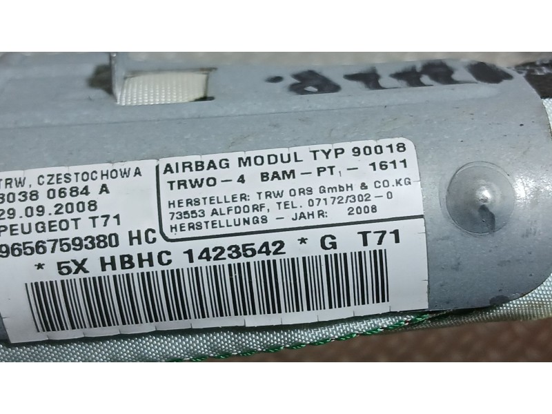 Recambio de airbag cortina delantero derecho para peugeot 308 i (4a_, 4c_) 1.6 16v referencia OEM IAM 8337CZ  