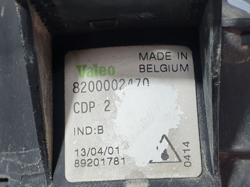 Recambio de faro antiniebla derecho para renault laguna ii (bg0) authentique referencia OEM IAM 8200001470 89201781 VALEO