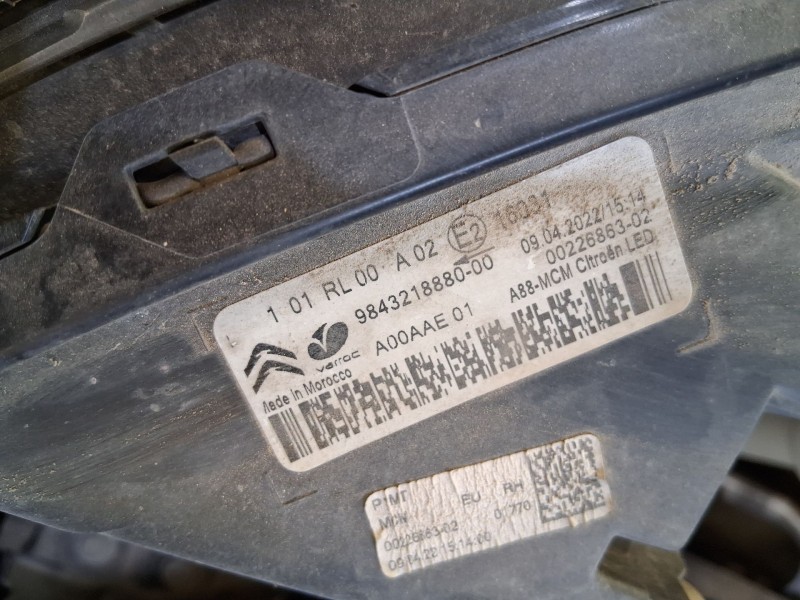Recambio de piloto delantero derecho para citroën c3 aircross ii (2r_, 2c_) 1.5 bluehdi 110 referencia OEM IAM   