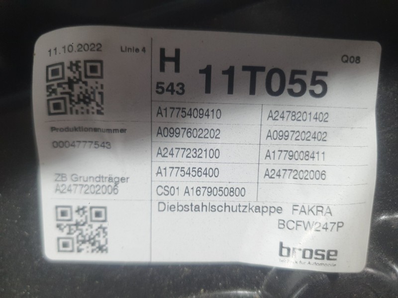 Recambio de elevalunas delantero derecho para mercedes-benz gla (h247) gla 200 d (247.712) referencia OEM IAM A1775409410  
