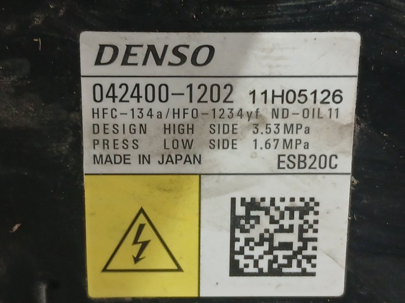 Recambio de compresor aire acondicionado para toyota corolla sedán (_e21_) 1.8 vvti hybrid (zwe211, mzea12) referencia OEM IAM 8