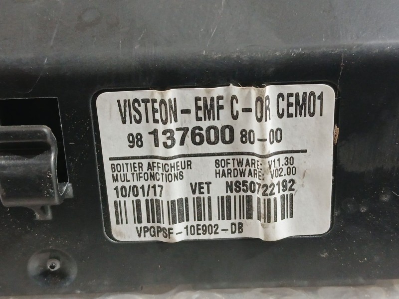 Recambio de pantalla multifuncion para citroën c-elysee (dd_) 1.6 bluehdi 100 referencia OEM IAM   
