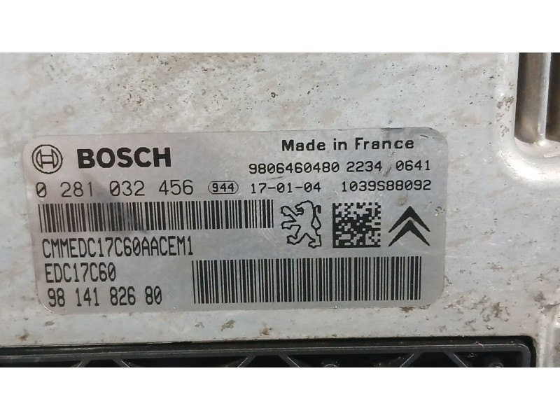 Recambio de centralita motor uce para citroën c-elysee (dd_) 1.6 bluehdi 100 referencia OEM IAM 1613425880  