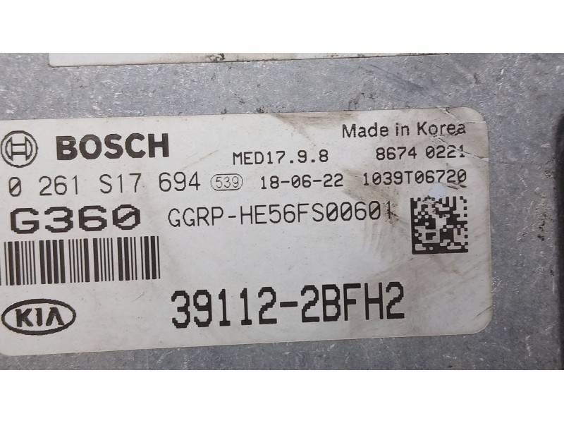 Recambio de centralita motor uce para kia carens iv 1.6 gdi referencia OEM IAM 391122BFH2  