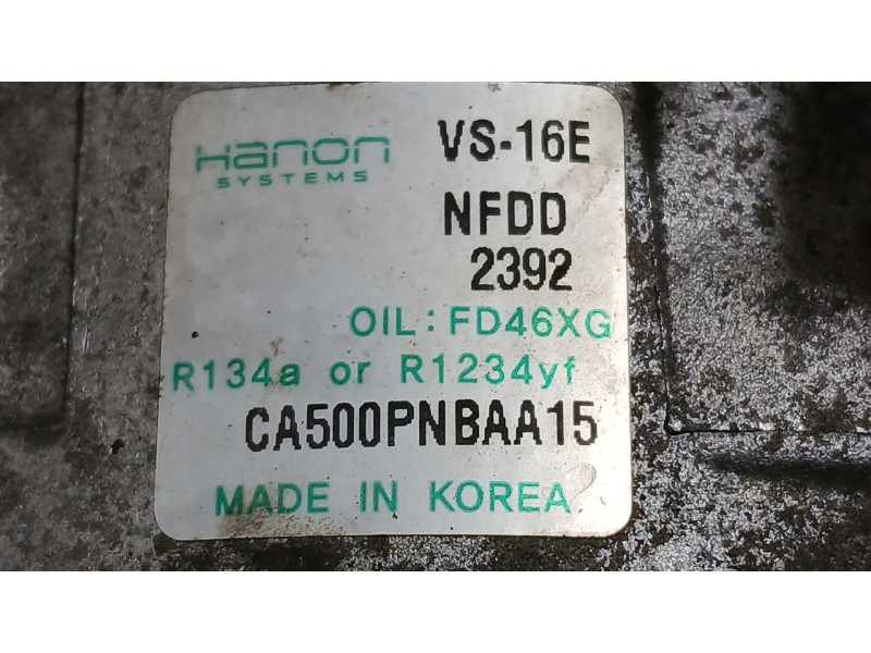Recambio de compresor aire acondicionado para kia carens iv 1.6 gdi referencia OEM IAM 97701A4101  