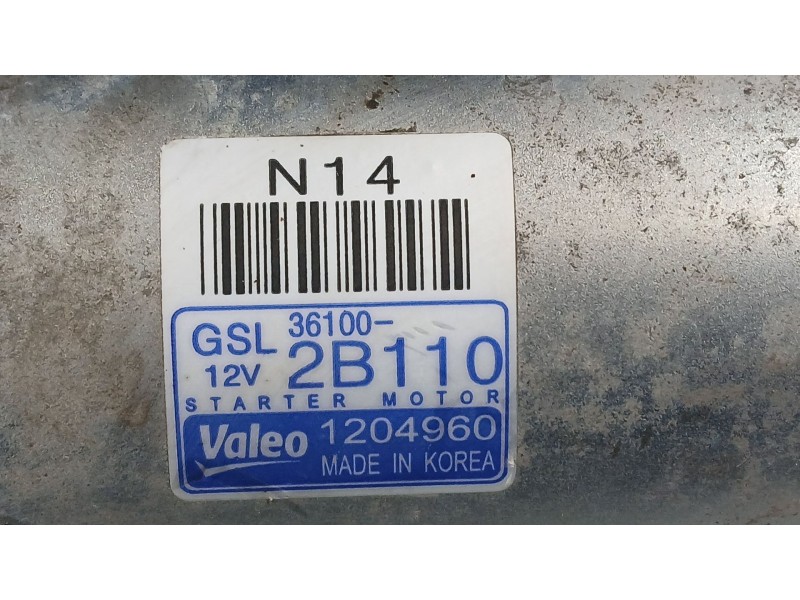 Recambio de motor arranque para kia carens iv 1.6 gdi referencia OEM IAM 361002B102  
