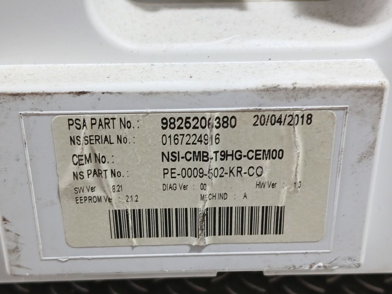 Recambio de cuadro instrumentos para peugeot 308 ii (lb_, lp_, lw_, lh_, l3_) 1.6 hdi 100 referencia OEM IAM 9825206380 16289287