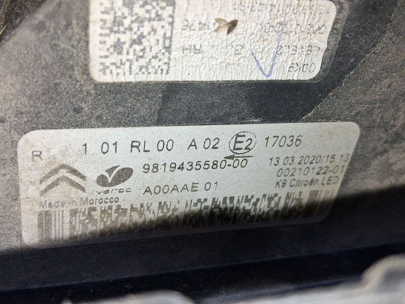 Recambio de piloto delantero derecho para citroën berlingo (er_, ec_) 1.5 bluehdi 100 referencia OEM IAM   