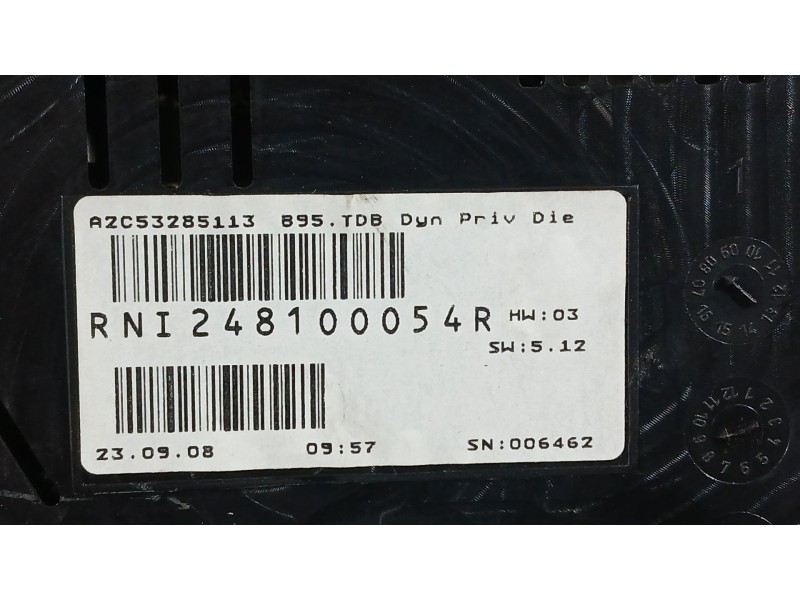 Recambio de cuadro instrumentos para renault megane iii hatchback (bz0/1_, b3_) 1.5 dci referencia OEM IAM 248100342R  