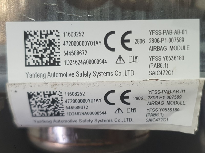 Recambio de kit airbag para mg mg 3 (5lfp) mg3 1.5 referencia OEM IAM 11646086 C/SALPICADERO Y PRETENSORES 