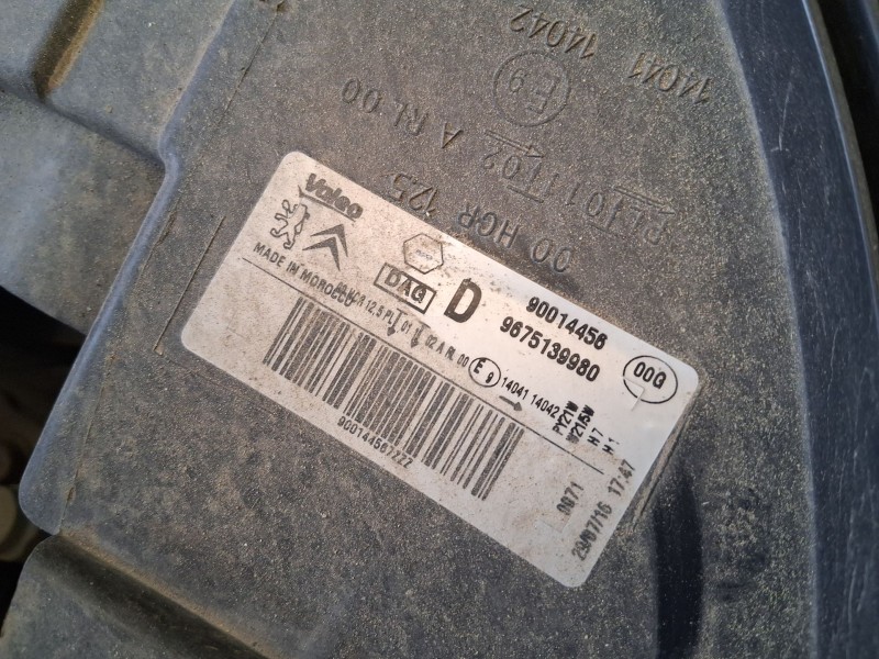 Recambio de faro derecho para citroën c-elysee (dd_) 1.6 bluehdi 100 referencia OEM IAM 9675139980  