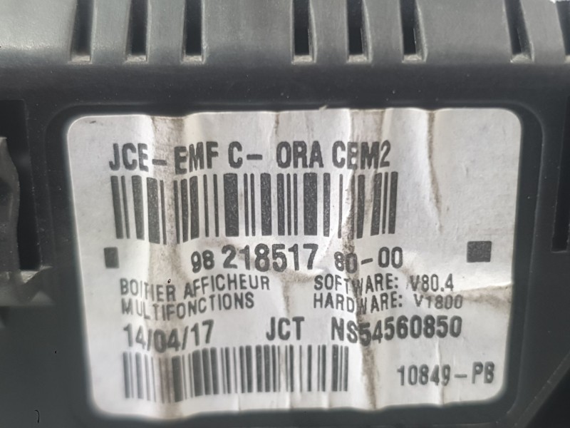 Recambio de pantalla multifuncion para citroën berlingo furgoneta/monovolumen (b9) 1.6 bluehdi 100 referencia OEM IAM   
