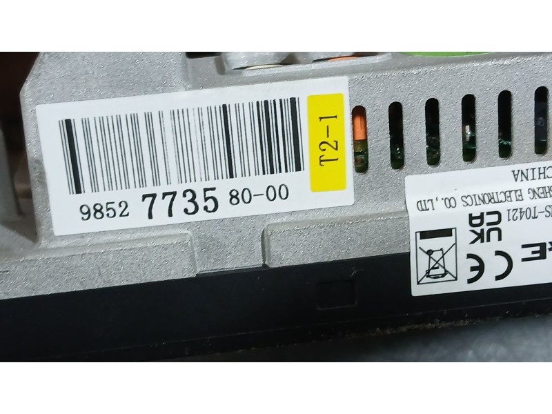 Recambio de sistema audio / radio para peugeot partner furgoneta/monovolumen (k9) 1.5 bluehdi 100 referencia OEM IAM 9852773580 