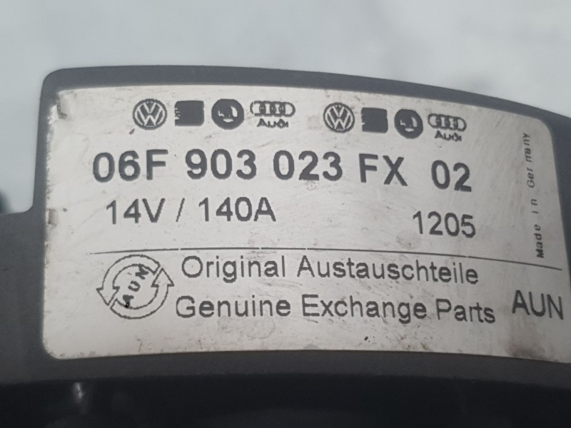 Recambio de alternador para seat toledo iii (5p2) 1.9 tdi referencia OEM IAM 06F903023F  