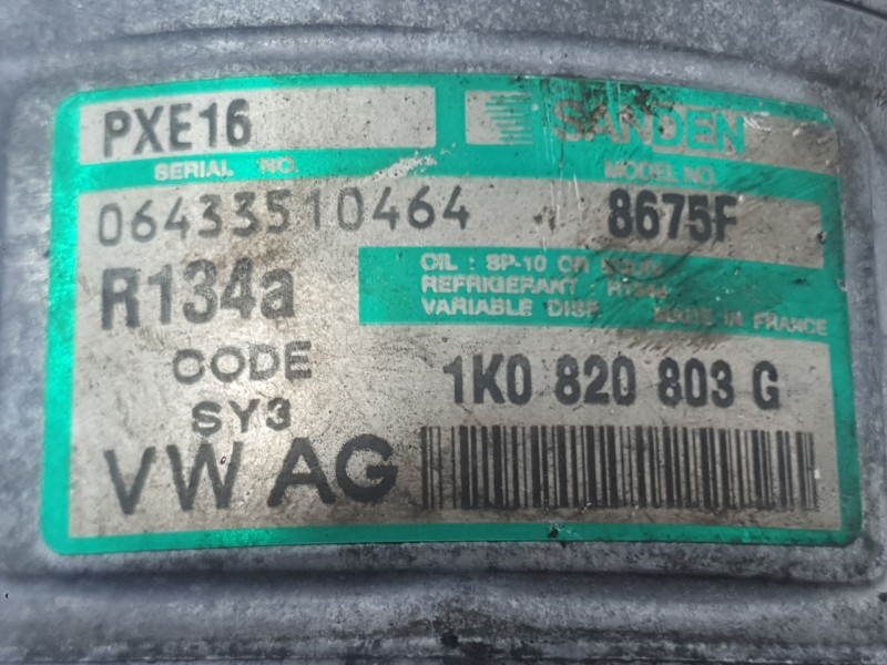 Recambio de compresor aire acondicionado para seat toledo iii (5p2) 1.9 tdi referencia OEM IAM 1K0820803G  