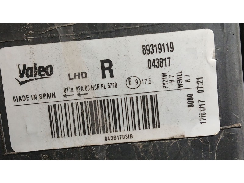 Recambio de faro derecho para seat ibiza iv sc (6j1, 6p5) 1.4 referencia OEM IAM 6J1941006D  