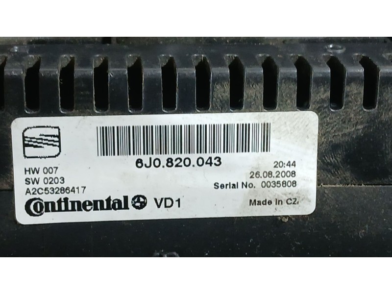 Recambio de mando climatizador para seat ibiza iv sc (6j1, 6p5) 1.4 referencia OEM IAM   