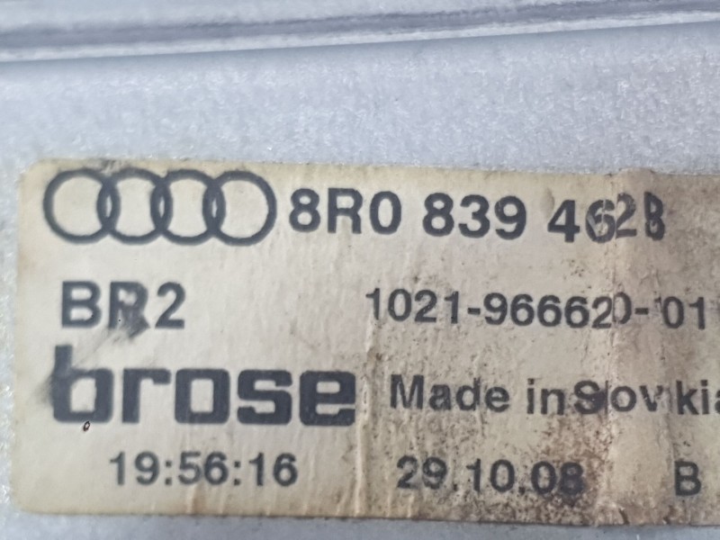 Recambio de elevalunas trasero derecho para audi q5 (8rb) 2.0 tdi quattro referencia OEM IAM 8R0839462E  