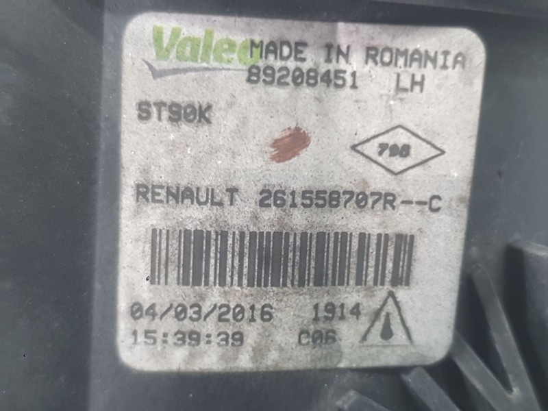 Recambio de faro antiniebla izquierdo para renault talisman (lp_) 1.6 dci 160 referencia OEM IAM 261558707R  