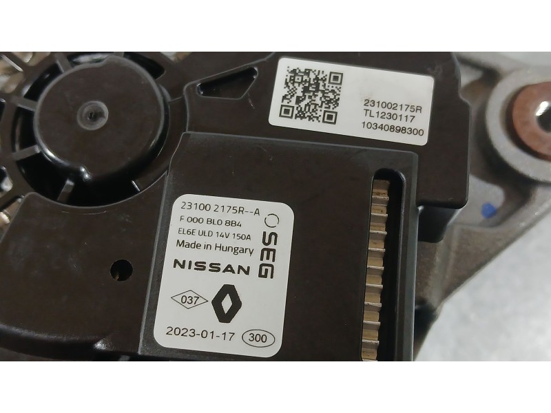 Recambio de alternador para dacia sandero iii 1.0 tce 90 referencia OEM IAM 231002175R  