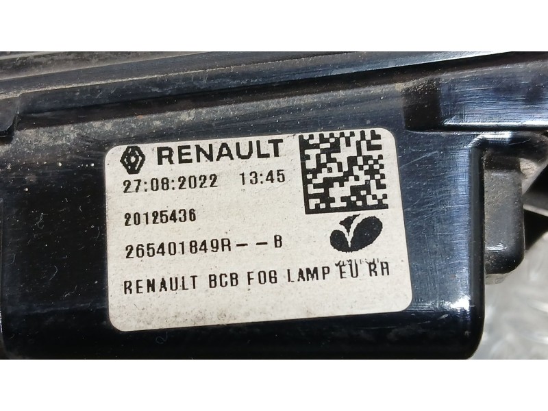 Recambio de piloto trasero derecho paragolpes para renault megane e-tech suv ev60 referencia OEM IAM 265401849R  