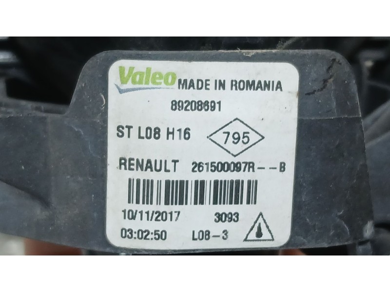 Recambio de faro antiniebla izquierdo para renault megane iv hatchback (b9a/m/n_) 1.2 tce 130 (b9mr) referencia OEM IAM 26150009