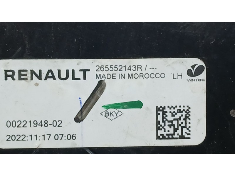 Recambio de piloto trasero izquierdo exterior para renault megane e-tech suv ev60 referencia OEM IAM 265552143R  