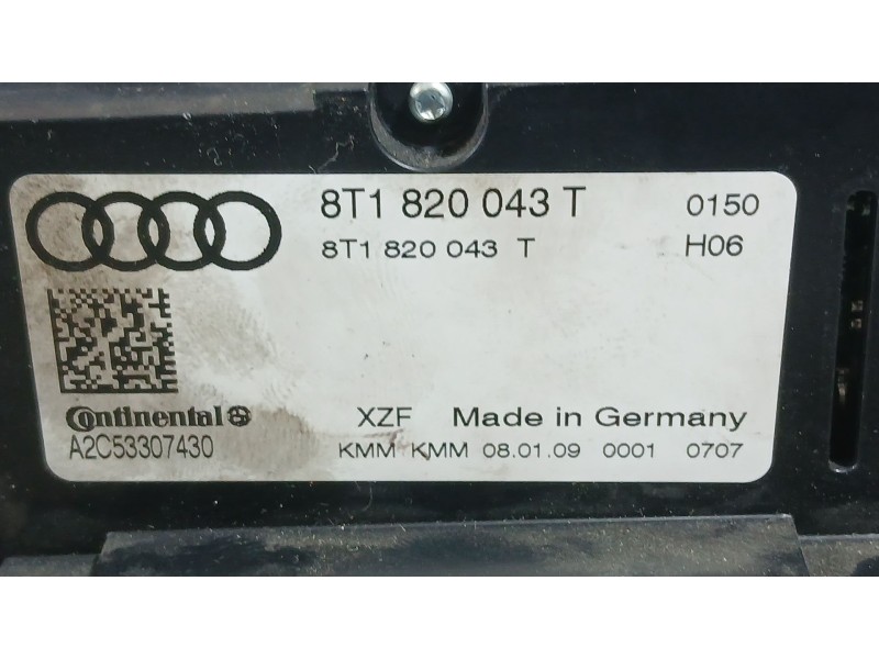 Recambio de mando climatizador para audi a4 b8 avant (8k5) 2.7 tdi referencia OEM IAM 8T1820043ARXZF  