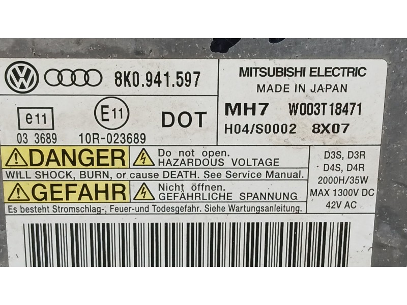 Recambio de centralita faros xenon para audi a4 b8 avant (8k5) 2.7 tdi referencia OEM IAM   