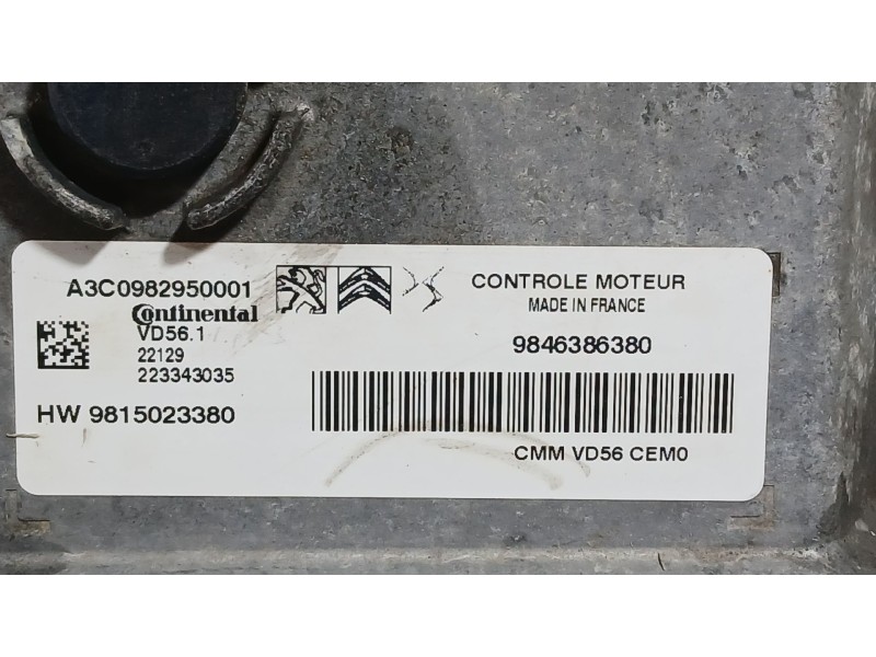 Recambio de centralita motor uce para citroën c3 shine pack referencia OEM IAM   