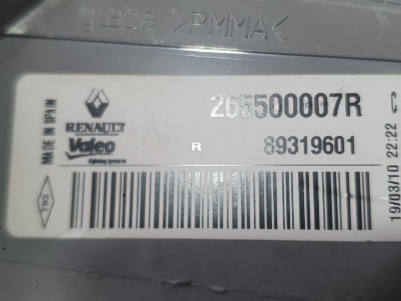 Recambio de piloto trasero derecho exterior para renault megane iii hatchback (bz0/1_, b3_) 1.5 dci referencia OEM IAM 265550548