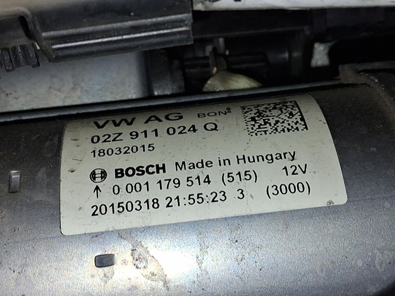 Recambio de motor arranque para seat leon (5f1) 1.4 tsi referencia OEM IAM 02Z911022C  