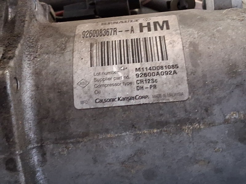 Recambio de compresor aire acondicionado para dacia duster (hs_) 1.2 tce 125 referencia OEM IAM 926008367R  