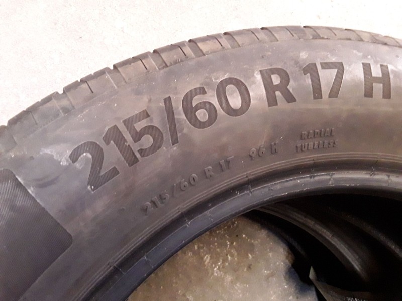 Recambio de neumatico pareja para neumaticos reutilizados - referencia OEM IAM 215601796H CONTINENTAL 215/60/17/96H