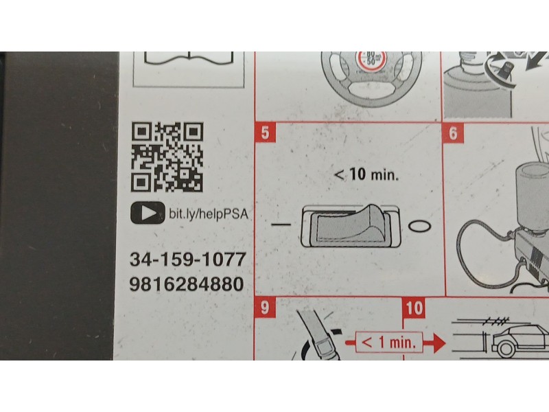 Recambio de compresor inflado de neumaticos para peugeot 3008 ii suv (mc_, mr_, mj_, m4_) 1.5 bluehdi 130 referencia OEM IAM   