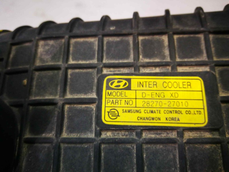 Recambio de intercooler para hyundai elantra (xd) 2.0 crdi cat referencia OEM IAM 8827027010  