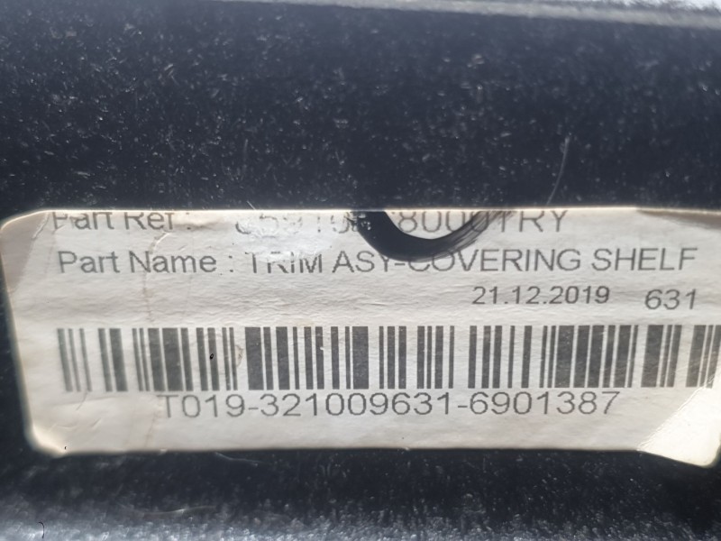 Recambio de bandeja trasera para hyundai i20 ii (gb, ib) 1.0 t-gdi referencia OEM IAM 85910C8000TRY  