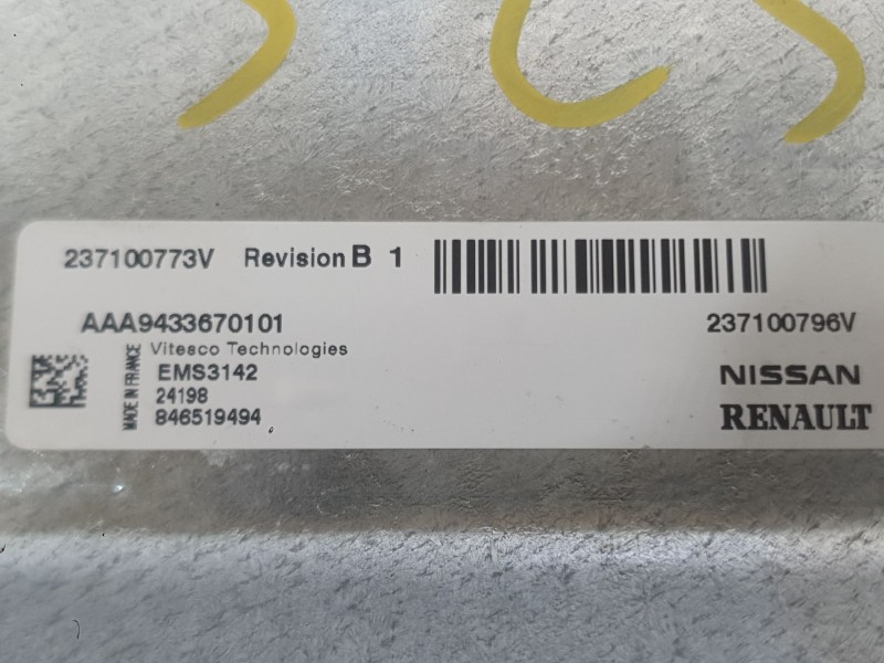 Recambio de centralita motor uce para dacia sandero iii 1.0 tce 90 eco-g referencia OEM IAM 237100795V  