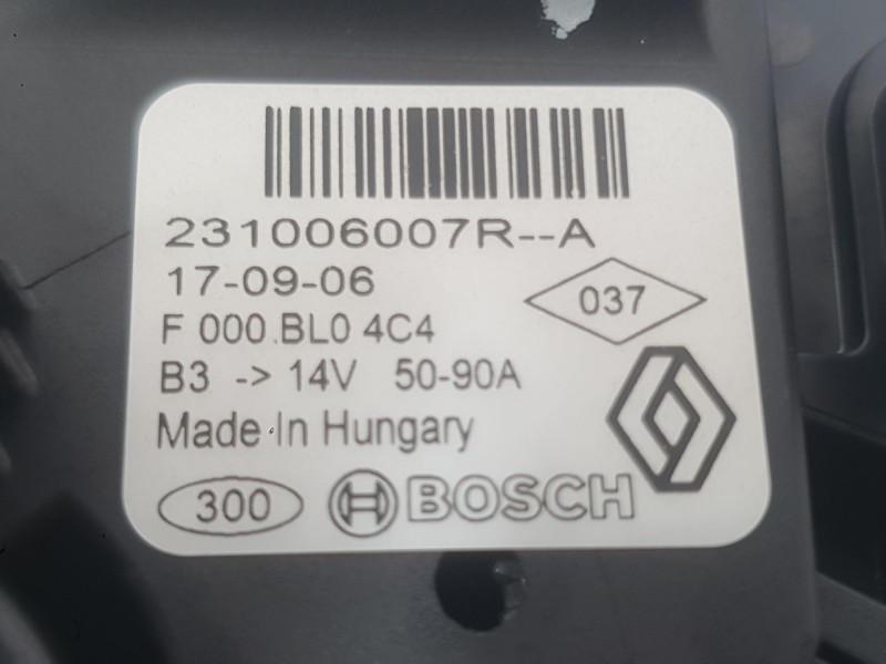 Recambio de alternador para renault clio iv (bh_) 0.9 tce 90 referencia OEM IAM 231007644R 231002854R 