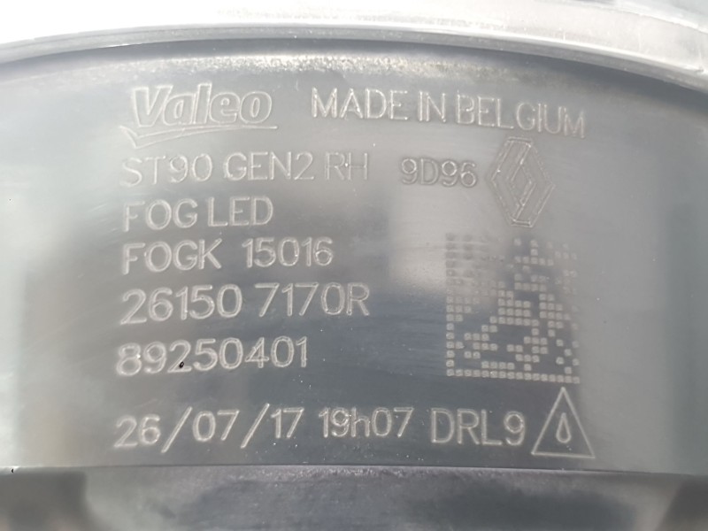 Recambio de faro antiniebla derecho para renault clio iv (bh_) 0.9 tce 90 referencia OEM IAM 261500097R  