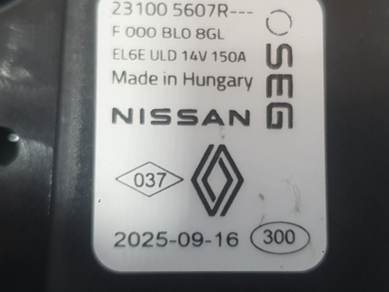 Recambio de alternador para renault captur ii (hf_) 1.0 tce 90 eco-g (hfm6) referencia OEM IAM 231005607R  
