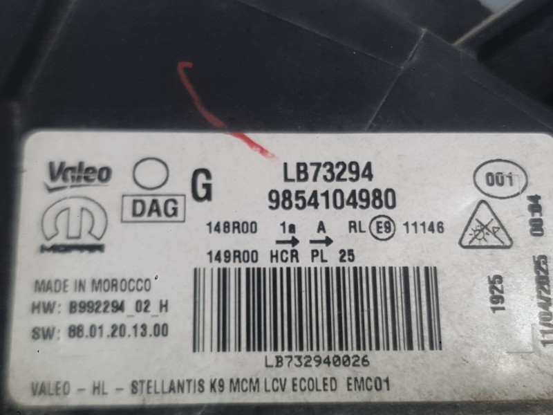 Recambio de faro izquierdo para toyota proace city furgoneta/monovolumen (bpz_) 1.5 d-4d 100 (bpzmd) referencia OEM IAM SU001B16