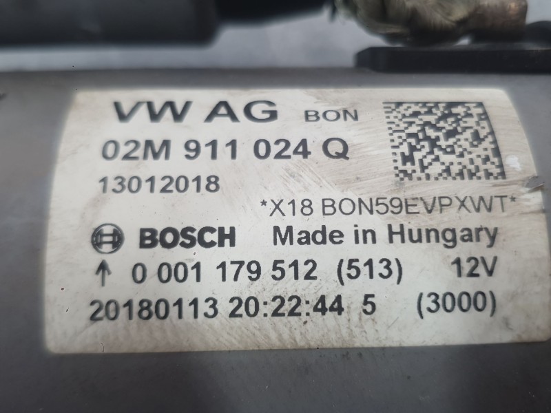 Recambio de motor arranque para volkswagen polo advance referencia OEM IAM 02M911022FX  