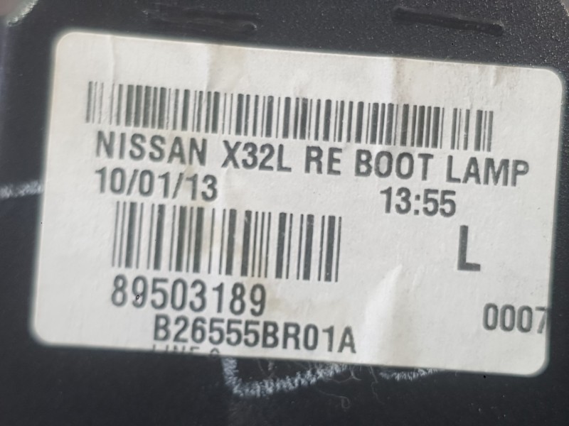 Recambio de piloto trasero izquierdo interior para nissan qashqai i (j10, nj10) 1.5 dci referencia OEM IAM B26555BR01A  