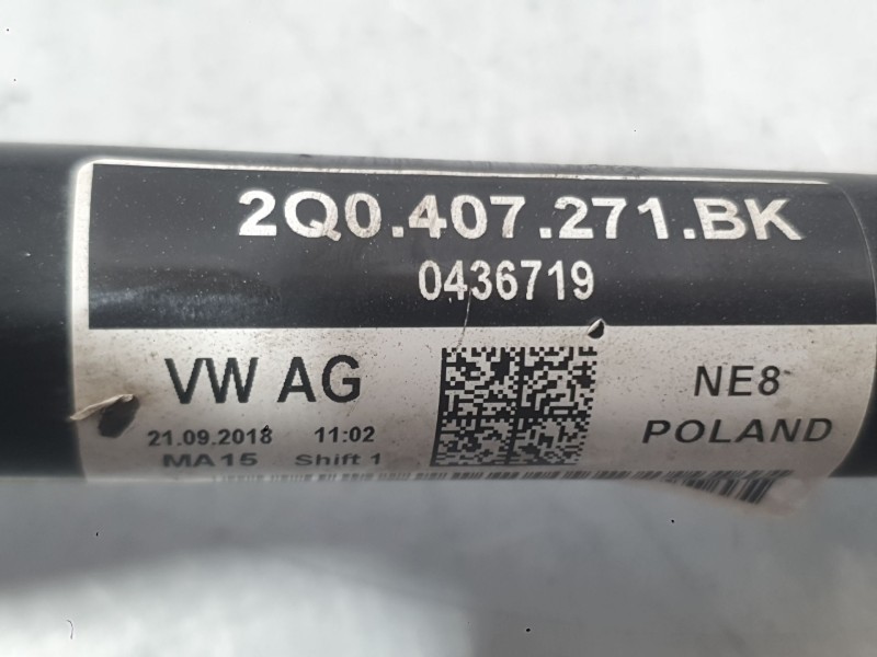 Recambio de transmision delantera izquierda para volkswagen polo vi (aw1, bz1, ae1, bz3) 1.0 tsi referencia OEM IAM 2Q0407271BL 