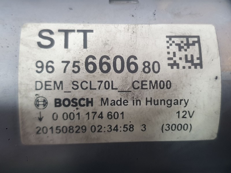Recambio de motor arranque para peugeot 308 ii (lb_, lp_, lw_, lh_, l3_) 1.6 bluehdi 120 referencia OEM IAM 9675660680  