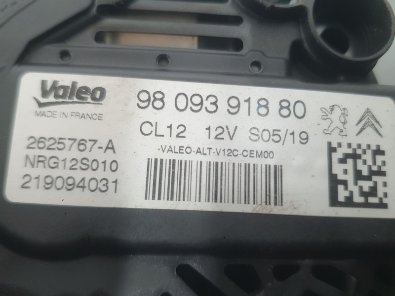 Recambio de alternador para opel crossland x / crossland (p17, p2qo) 1.2 (75) referencia OEM IAM 9809391880  