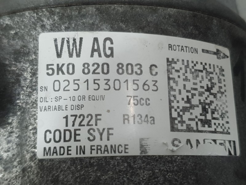 Recambio de compresor aire acondicionado para seat ibiza iv (6j5, 6p1) 1.2 tsi referencia OEM IAM 1K0820808F  