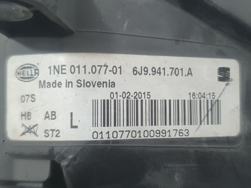Recambio de faro antiniebla izquierdo para seat ibiza iv (6j5, 6p1) 1.2 tsi referencia OEM IAM 6J0941701B  