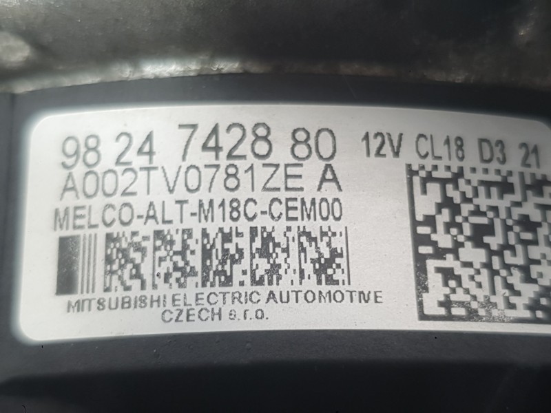 Recambio de alternador para citroën jumpy iii furgoneta (v_) 1.5 bluehdi 100 referencia OEM IAM 9827171980 1686437880 